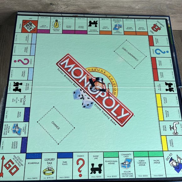 Monopoly DELUXE Edition Parker Brothers Board Game Vintage 1995 - Picture 6 of 16